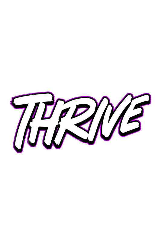 Thrive Sticker- Purple & Black